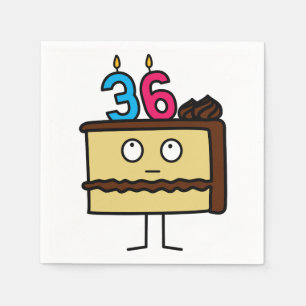 Serviette En Papier trente-sixième Gâteau d'anniversaire avec des