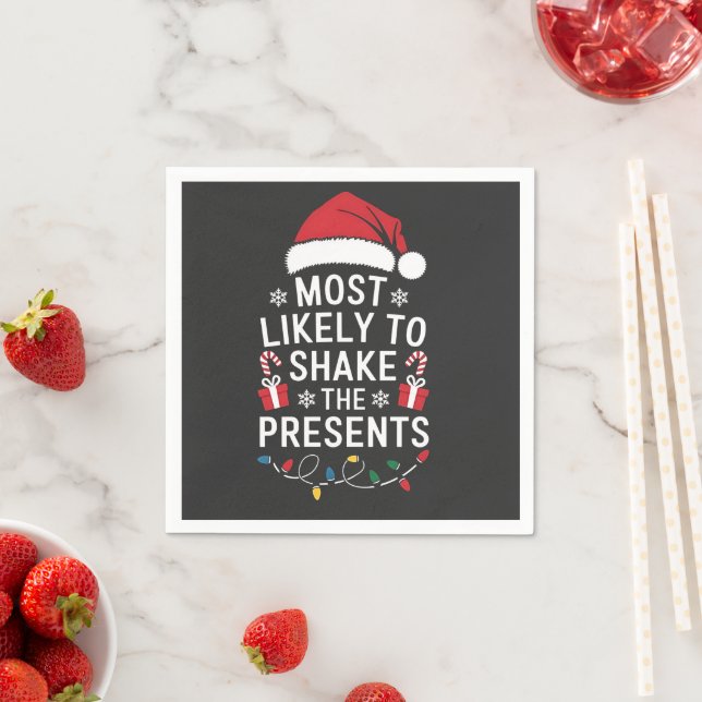 Serviette En Papier Très Probable De Secouer Le Noël Actuel (En situation)