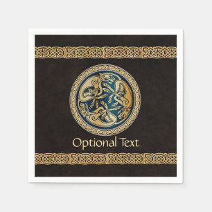 Serviette En Papier Triade de réseautage de loup celtique