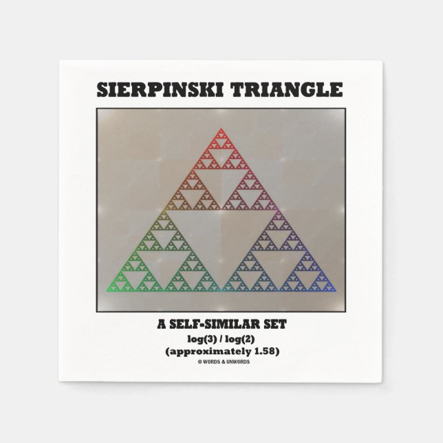 Serviette En Papier Triangle Sierpinski (Ensemble Fractal Auto-Similai (Devant)