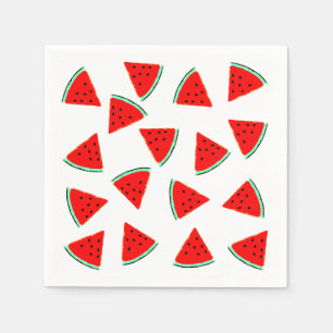Serviette En Papier Triangles à motif pastèque