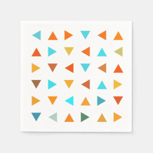 Serviette En Papier Triangles colorés