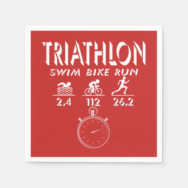 Serviette En Papier Triathlon (Devant)
