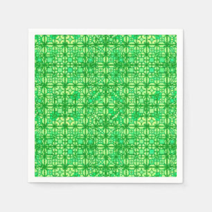 Serviette En Papier Tribal Batik - tons verts