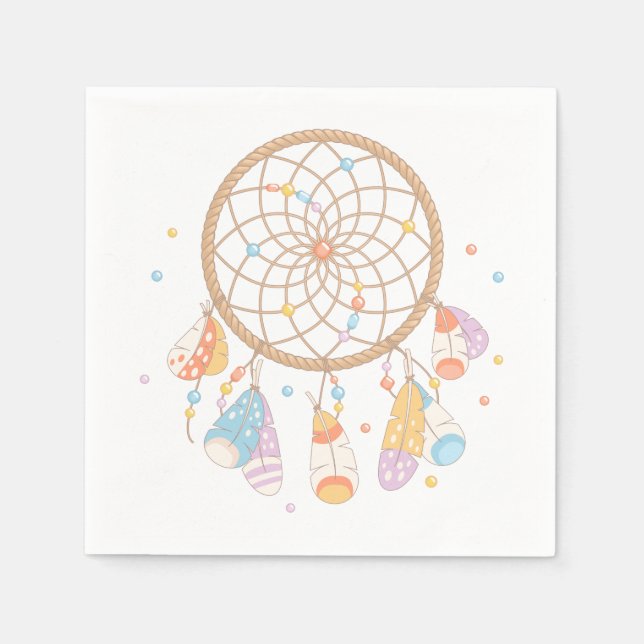 Serviette En Papier Tribal Dreamcatcher Boho Baby (Devant)