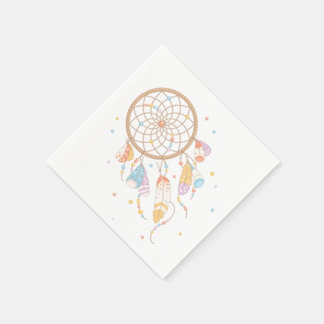 Serviette En Papier Tribal Dreamcatcher Boho Baby (Coin)