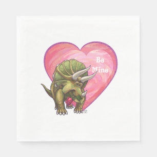 Serviette En Papier Tricératops Red Rose Heart