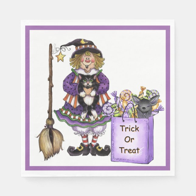 Serviette en papier Trick Or Treat (Devant)