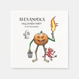 Serviette En Papier Trick or Treat avec Jack O'lantern