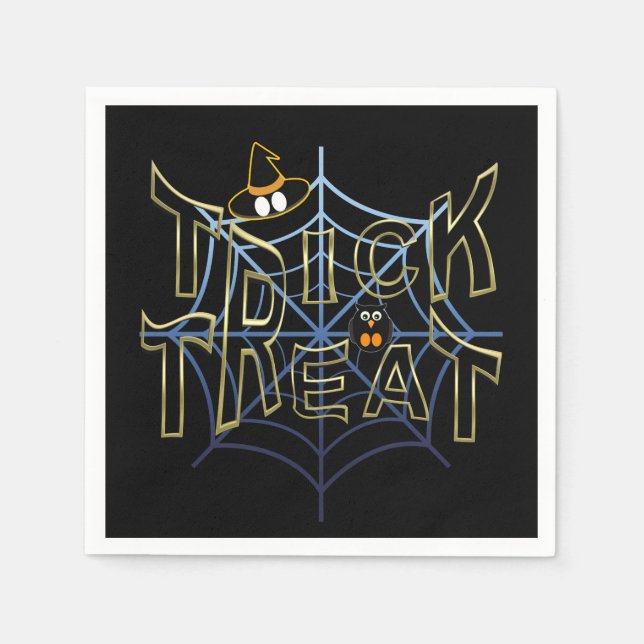 Serviette En Papier Trick-or-Treat-Haloween (Devant)