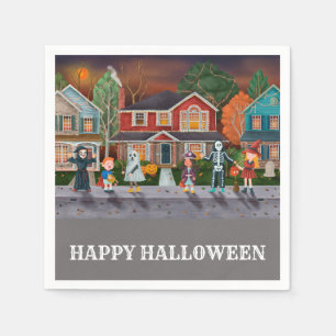 Serviette En Papier Trick or Treat, Happy Halloween