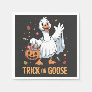 Serviette En Papier Trick ou oie Éffrayante Halloween Goose