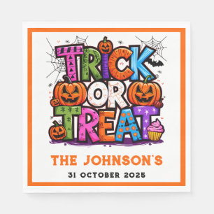 Serviette En Papier TRICK OU TRAITEMENT   Cute Halloween Bash Party