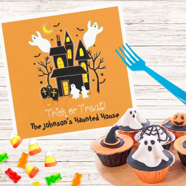 Serviette En Papier Trick ou traitement Maison hantée Halloween (Créateur téléchargé)
