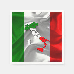 Serviette En Papier Tricolore italien