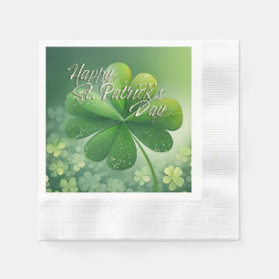Serviette En Papier Tricolores de Shamrocks Joyeuse Saint-Patrick (7)