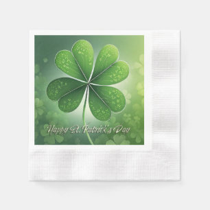 Serviette En Papier Tricolores de Shamrocks Joyeuse St. Patrick (8) c