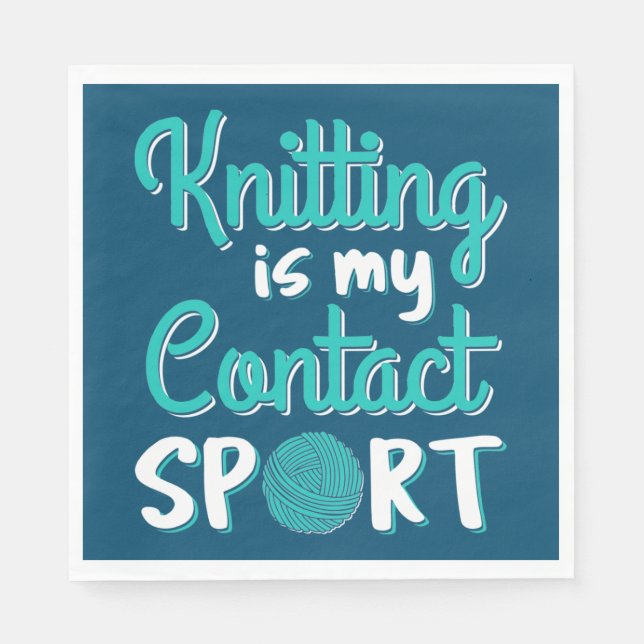 Serviette En Papier Tricot Est Mon Contact Sport (Devant)