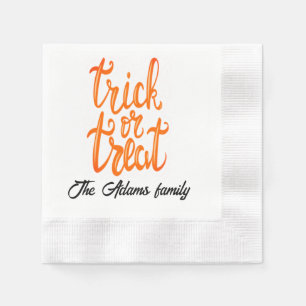 Serviette En Papier Tricoter ou traiter Halloween
