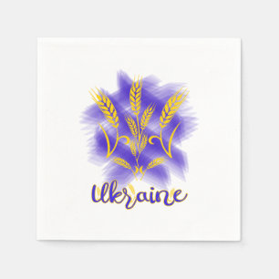 Serviette En Papier trident ukrainien fait d'épi de blé