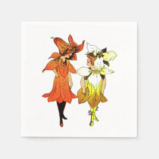 Serviette En Papier Trillium et Tiger-Lily, Livre de fleurs géantes