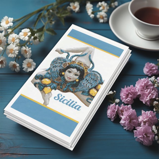 Serviette En Papier Trinacria de Sicile Symbole à trois pattes Sicilia (Sicilia)