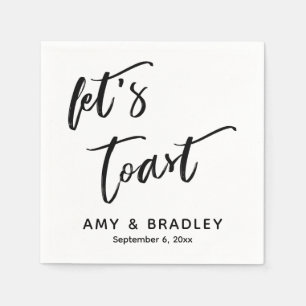 Serviette En Papier Trinquons Typographie Manuscrite Mariage