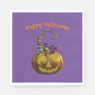 Serviette En Papier Trio de la souris d'Halloween