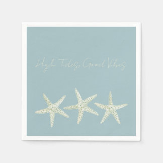Serviette En Papier Trio d'étoiles de mer à l'aquarelle