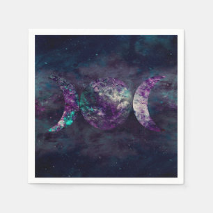 Serviette En Papier Triple Déesse Lunaire Fête de l'Univers Luna