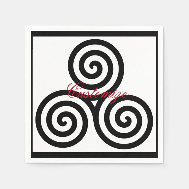 Serviette En Papier Triple spirale noire Thunder_Cove (Devant)