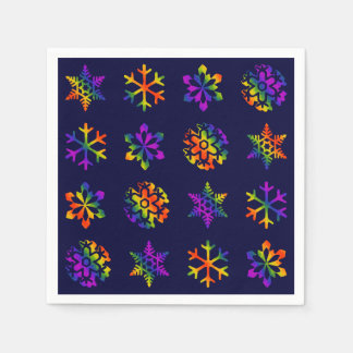 Serviette En Papier Trippy Snowflakes