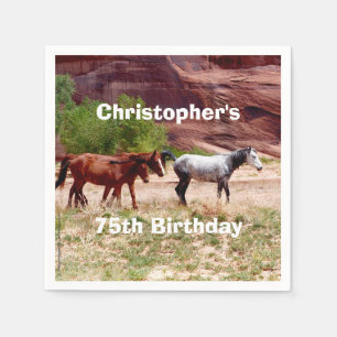 Serviette En Papier Trois Chevaux Southwest Anniversaire papier