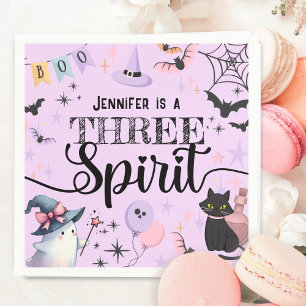 Serviette En Papier Trois esprits de jolis fantômes Halloween 3e anniv