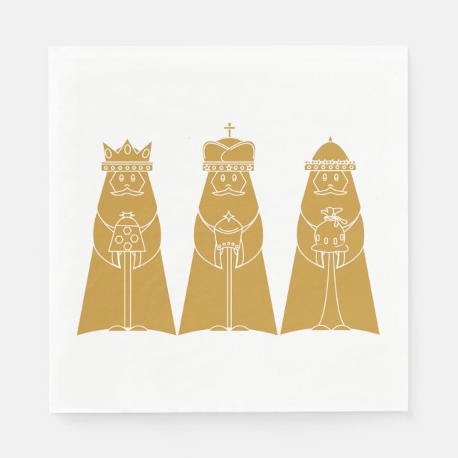 Serviette En Papier Trois hommes sages (Devant)