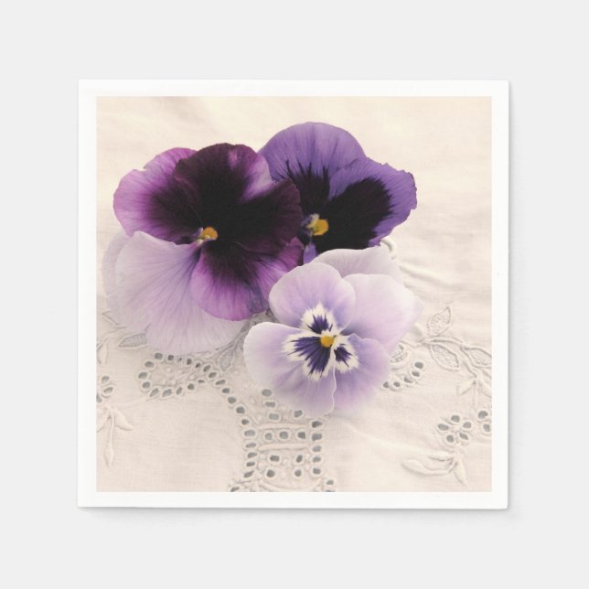 Serviette En Papier Trois panneaux violets (Devant)