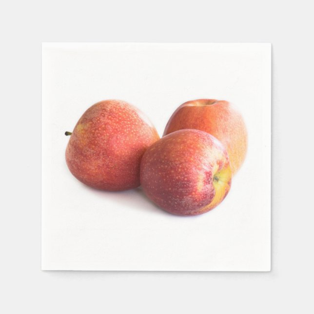 Serviette En Papier Trois pommes rouges (Devant)