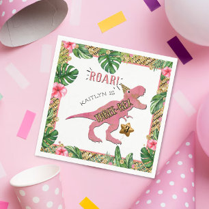 Serviette En Papier Trois Rex Dinosaur 3e anniversaire