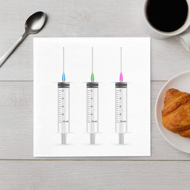 Serviette En Papier Trois seringues (Créateur téléchargé)