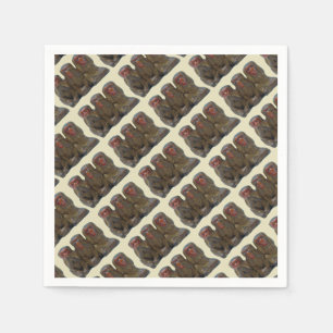 Serviette En Papier Trois singes sages