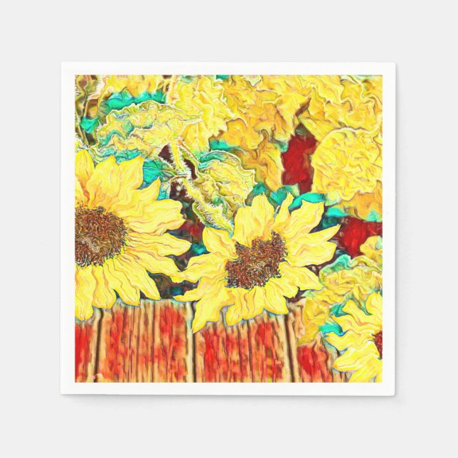 Serviette En Papier Trois tournfleurs (Devant)
