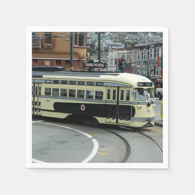 Serviette En Papier Trolley de San Francisco (Devant)