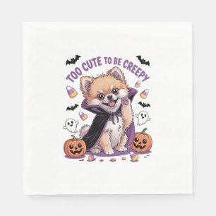 Serviette En Papier Trop mignon pour être effrayant T-shirt Halloween