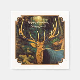 Serviette En Papier Trophée Bull Elk à l'automne