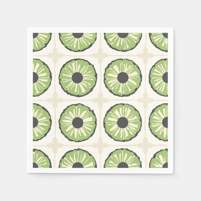 Serviette En Papier Tropic Slice vert feuille (Devant)