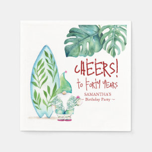 Serviette En Papier Tropical 40e anniversaire Noël en juillet Thème