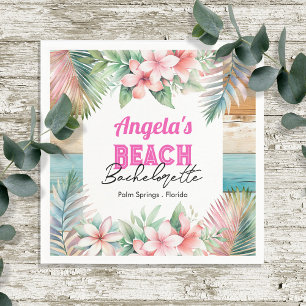 Serviette En Papier Tropical Beach Bachelorette Party