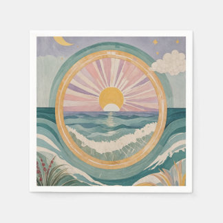 Serviette En Papier Tropical Celestial Shore