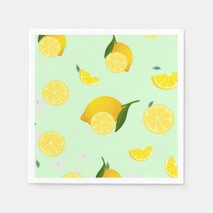 Serviette En Papier Tropical coloré Citrus SUMMER Orange lemon Slice