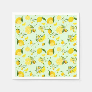 Serviette En Papier Tropical coloré Citrus SUMMER Orange lemon Slice